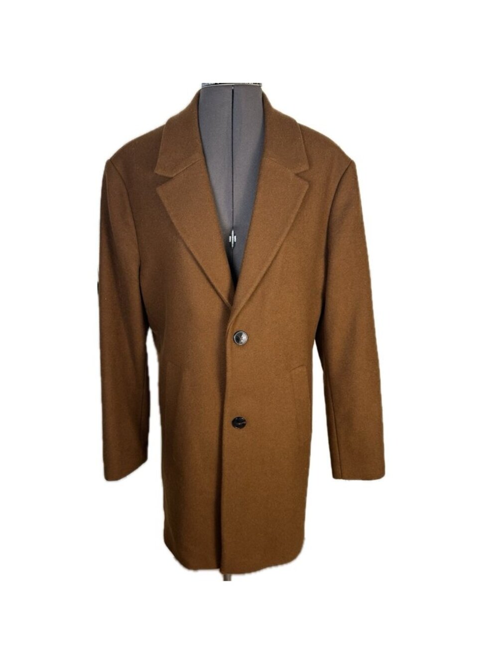 Zara Men's Brown Wool Blend Trench Coat Medium
